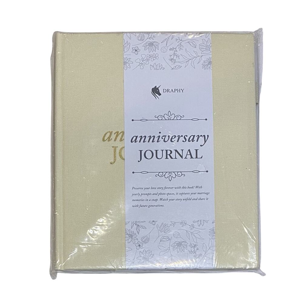 Draphy Wedding Anniversary Journal, Memory Book - 1 to 70 Years, Couples Gift